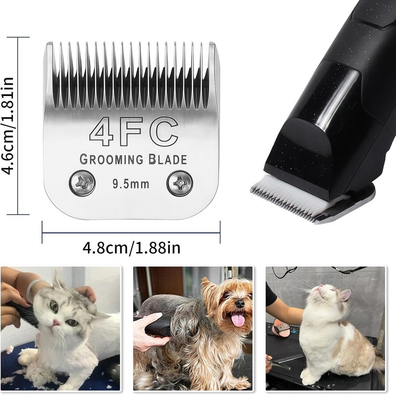 OEMIRY 3 Pcs Size 7FC Detachable Dog Grooming Blades, Compatible with Andis, Oster A5, Wahl KM10 Series Clippers, Cut Length 3.2mm, Silver (7FC 3.2mm, 3Packs) - Image 4